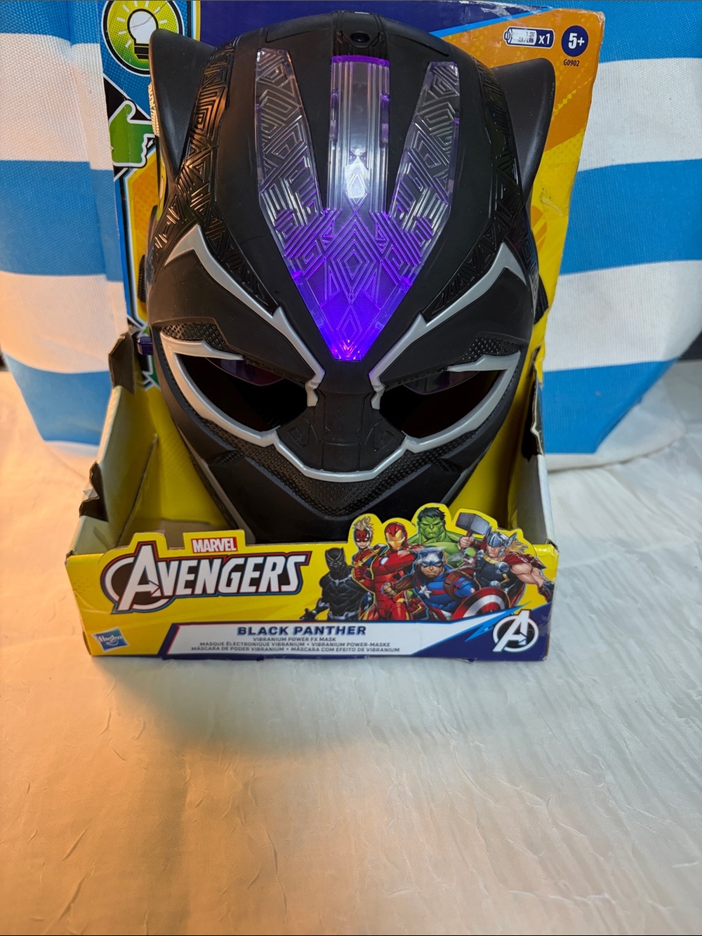 Marvel Black Panther Light-Up Mask with Purple Accent